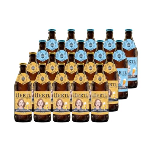 Mischpaket Mutti & Papa von Hertl | Fränkische Bierauswahl für Genießer | Ideal zum Probieren | 20 x 0,5L Flaschen von Hertl