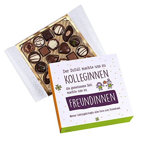 Herz & Heim® Abschiedsgeschenk für Kollegen Pralinen mit Wunschtext von Herz & Heim