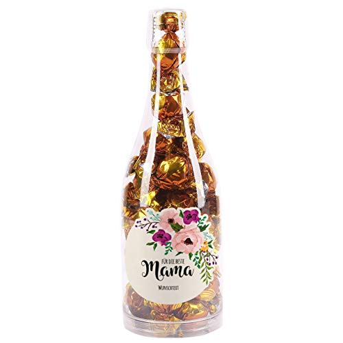 Herz & Heim® Beste Mama Pralinen Flasche mit Fair Trade Schokolade - leckeres Geschenk zum Muttertag von Herz & Heim