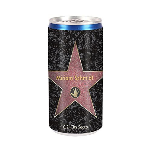 Herz & Heim® City Secco in der Dose - Walk of Fame - mit Wunschname (weiß trocken) 200 ml von Herz & Heim