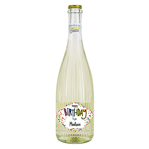 Herz & Heim® Feinkost Käfer Fruchtsecco 0.75l in 2 Geschmacksrichtungen, Happy Birthday- mit Wunschname Lemon von Herz & Heim