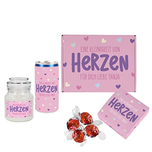 Herz & Heim® Frauen-Geschenk - Von Herzen - mit Secco, Pralinen und Duftkerze von Herz & Heim