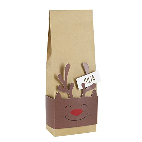 Herz & Heim® Früchtetee Beerentanz mit Rentier-Banderole / Kleinigkeit zu Weihnachten von Herz & Heim