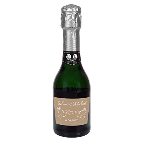 Herz & Heim® Geldermann Sekt Classique (0,2l) Gastegeschenk zur Hochzeit mit Namen im Etikett von Herz & Heim