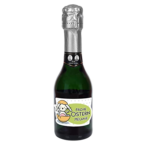 Herz & Heim® Geldermann Sekt Classique (0,2l) Ostergeschenk mit Namen im Etikett und Osterhase von Herz & Heim