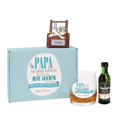 Herz & Heim® Geschenkset Whisky für Papa personalisiert Wir von Herz & Heim