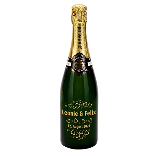 Herz & Heim® Grand Plaisir Tradition Réserve Champagner (1 x 0.75 l) persönliche Gravur der Flasche von Herz & Heim