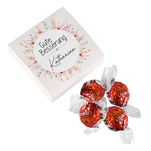 Herz & Heim® Gute Besserung Geschenk-Schachtel mit 4 Pralinen/Kleine Aufmerksamkeit von Herz & Heim