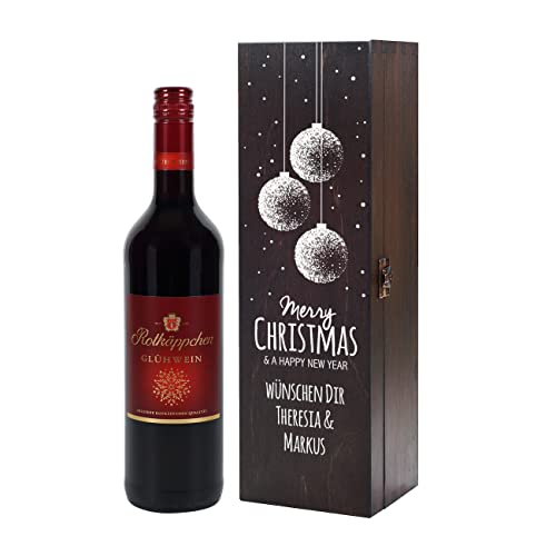 Herz & Heim® Rotkäppchen Glühwein 0,75l in weihnachtlicher Verpackung, verschiedene Motive Oh Tannenbaum von Herz & Heim