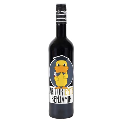 Herz & Heim® Lieblingswein Cuvee Halbtrocken (0.75 l) mit personalisiertem Etikett Abigeschenk 2025 Rot von Herz & Heim