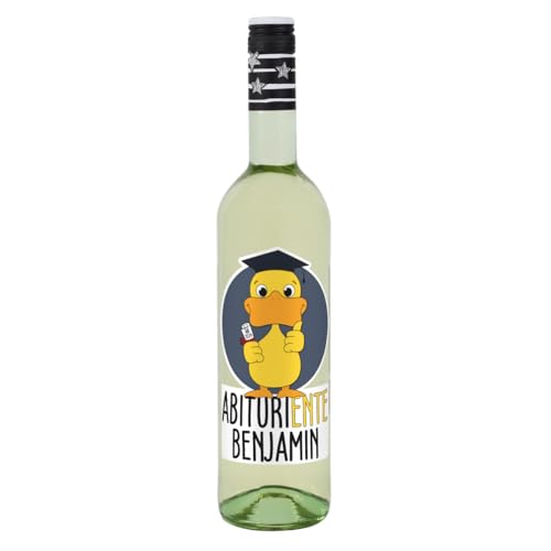 Herz & Heim® Lieblingswein Cuvee Halbtrocken (0.75 l) mit personalisiertem Etikett Abigeschenk 2025 Weiß von Herz & Heim