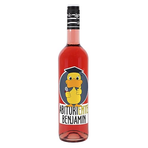 Herz & Heim® Lieblingswein Cuvee Halbtrocken (0.75 l) mit personalisiertem Etikett Abigeschenk 2025 Rosé von Herz & Heim