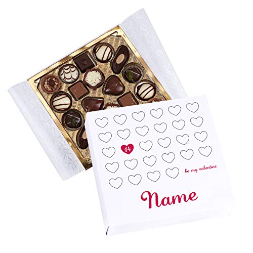 Herz & Heim® Lindt Mini-Pralinés mit Banderole - be my valentine - mit eurem Wunschnamen perfekt zum Valentinstag von Herz & Heim