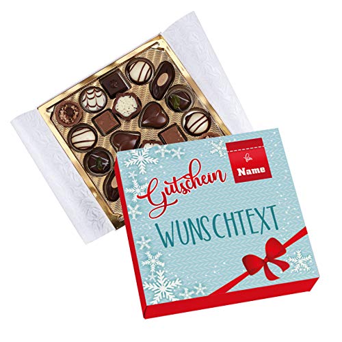 Herz & Heim® Lindt Mini-Pralinés zu Weihnachten mit Ihrem Gutschein Wunschtext bedruckt von Herz & Heim