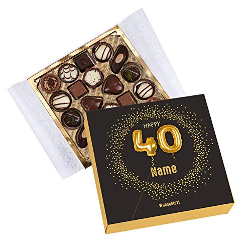 Herz & Heim® Lindt Pralinen zum 40. Geburtstag mit Namen und Glückwunschtext von Herz & Heim