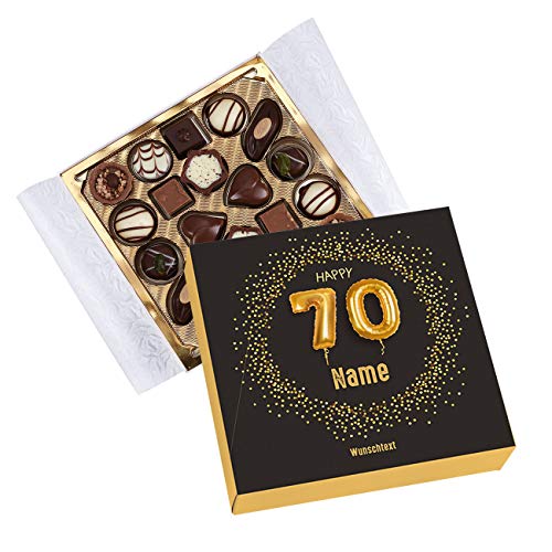 Herz & Heim® Lindt Pralinen zum 70. Geburtstag mit Namen und Glückwunschtext von Herz & Heim