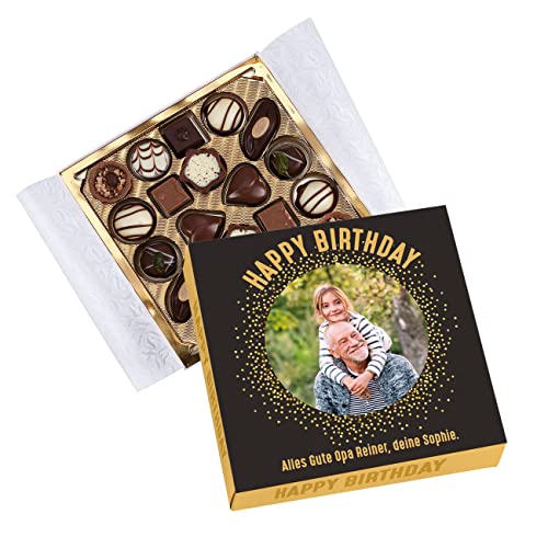 Herz & Heim® Lindt Pralinen zum Geburtstag mit eigenem Foto und Wunschtext von Herz & Heim