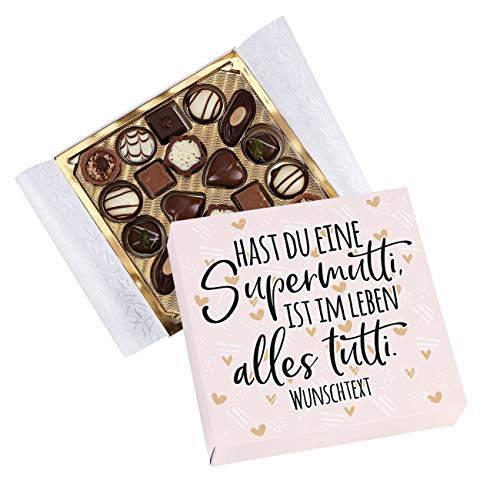 Herz & Heim® Lindt Pralinen zum Muttertag - Supermutti - mit Spruch und eigener Widmung von Herz & Heim