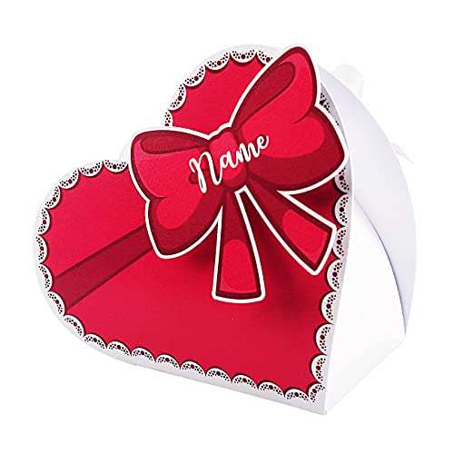 Herz & Heim® Valentinstagsschokolade in Geschenkverpackung Herzform mit Wunschnamen von Herz & Heim