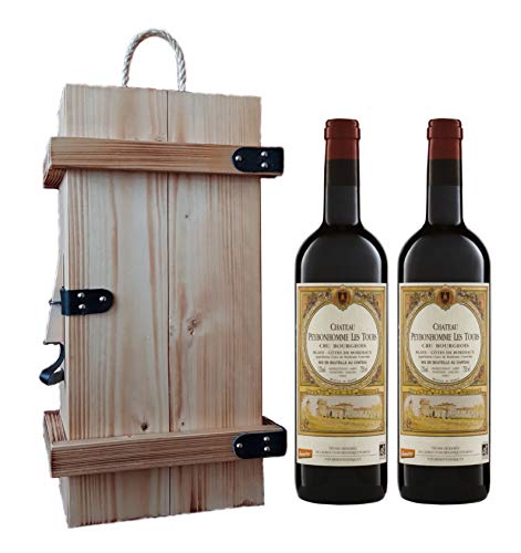 Bordeaux Biowein-Set in Holzkiste (2 x 750 ml) von Herzling
