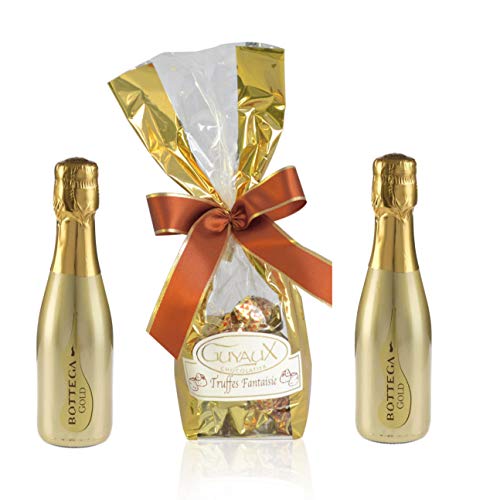 Geschenkset Goldene Zeiten - mit Prosecco und Trüffel - für Zwei Geschenkset Goldene Zeiten - mit Prosecco und Trüffel - für Zwei von Herzling