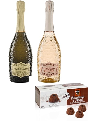 Pizzolato Geschenkset 3 tlg. - 2 x Spumante plus Schokoladentrüffel Bruntz Elsass Pizzolato Geschenkset 3 tlg. - 2 x Spumante plus Schokoladentrüffel Bruntz Elsass von Herzling