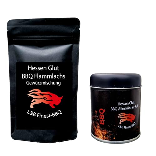 Hessen Glut BBQ Flammlachs Gewürzmischung - hole dir den besonderen Geschmack + 1 Dose Alleskönner, die aromatischen Mischungen für Gemüse- u. Fleischliebhaber Hessen Glut BBQ Flammlachs Gewürzmischung - hole dir den besonderen Geschmack + 1 Dose Alleskönner, die aromatischen Mischungen für Gemüse- u. Fleischliebhaber von Hessen Glut