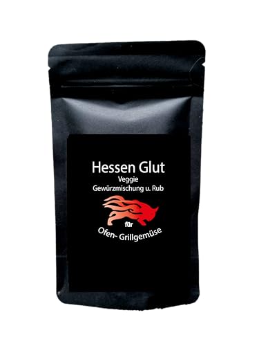 Hessen Glut BBQ Gewürzmischung Veggie für Ofen- und Grillgemüse, die aromatische Mischung für Gemüseliebhaber - bringt frischen Geschmack auf den Grill und in den Ofen. Ideal für Gemüse, Tofu und mehr von Hessen Glut