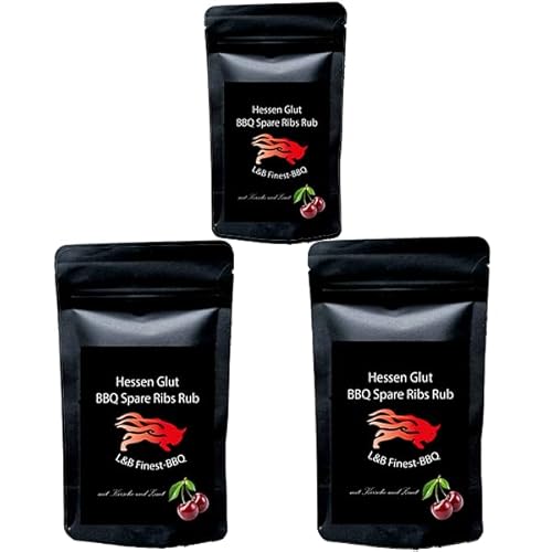 Hessen Glut BBQ Spare Ribs Rub mit Kirsche und Zimt - der ideale BBQ Rub mit dem extra Geschmack für Baby Back Ribs, St. Louise Ribs, Rippchen und Pulled Pork Hessen Glut BBQ Spare Ribs Rub mit Kirsche und Zimt - der ideale BBQ Rub mit dem extra Geschmack für Baby Back Ribs, St. Louise Ribs, Rippchen und Pulled Pork von Hessen Glut
