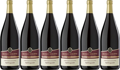 Heuchelberg Weingärtner Schwaigerner Grafenberg Spätburgunder Rotwein Qualitätswein halbtrocken (6 x 1,0L) von Heuchelberg Weingärtner
