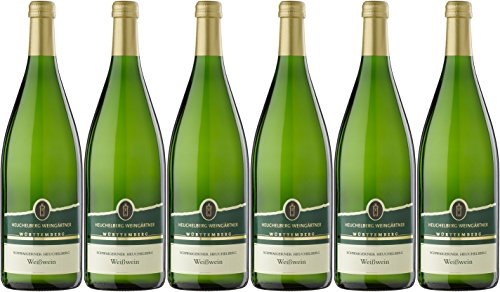 Heuchelberg Weingärtner Schwaigerner Heuchelberg Weißwein Qualitätswein halbtrocken (6 x 1L) von Heuchelberg Weingärtner