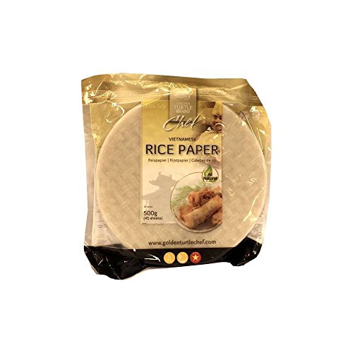 Golden Turtle Brand 'For Chefs' Vietnamese Rice Paper Ø 22cm 500g Packung (Reispapier) von Heuschen & Schrouff