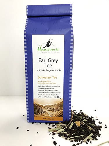 HEUSCHRECKE Bio Earl Grey Tee, schwarz, natürlich aromatisiert (2 x 100 gr) von HEUSCHRECKE