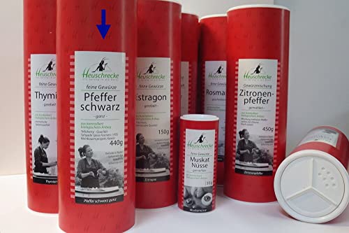 HEUSCHRECKE Bio Pfeffer, schwarz ganz, Gastro (6 x 440 gr) von Heuschrecke