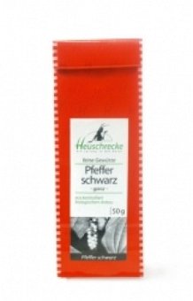 Heuschrecke Bio Pfeffer schwarz (ganz), 50 g von Heuschrecke