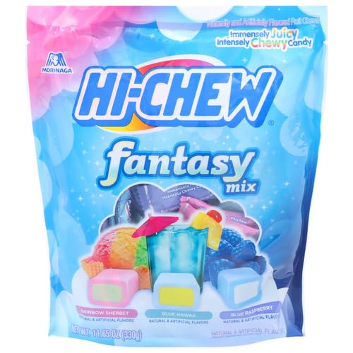 Hi-Chew Fantasy Mix Standbodenbeutel – 330 ml – Regenbogen-Sorbet, Blue Hawaii und Blue Raspberry Hi-Chew Fantasy Mix Standbodenbeutel – 330 ml – Regenbogen-Sorbet, Blue Hawaii und Blue Raspberry von Hi-Chew