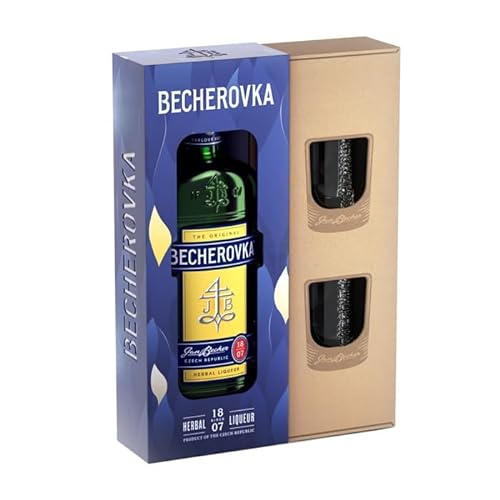 Becherovka - Krautenlikor 700ml mit Glaser - DE von Hi Life Living Nature