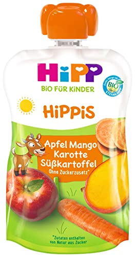 HiPP Apfel Mango Süßkartoffel Karotte - Bennie Bock, 6er Pack (6 x 100 g) von HiPP
