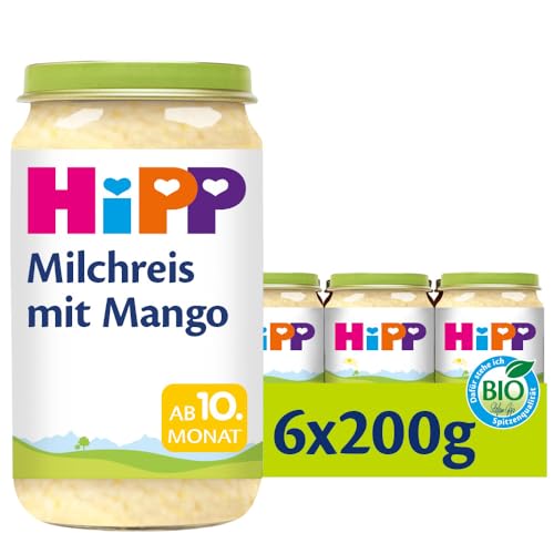 HiPP Bio Dessert Milchreis mit Mango, 6er Pack (6 x 200g) von HiPP