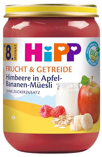 HiPP Bio Frucht & Getreide, Himbeere in Apfel-Bananen Müesli, ohne Zuckerzusatz, 6 x 190g HiPP Bio Frucht & Getreide, Himbeere in Apfel-Bananen Müesli, ohne Zuckerzusatz, 6 x 190g von HiPP
