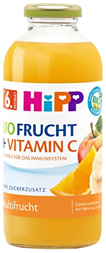 HiPP Bio-Fruchtsaft-Getränke +, Multifrucht mit Vitamin C, 6er Pack (6 x 0,5l) von HiPP