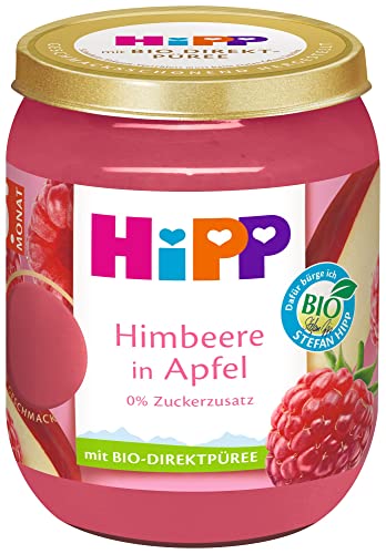 HiPP Bio Früchte Himbeere in Apfel, 6er Pack (6x160g) von HiPP
