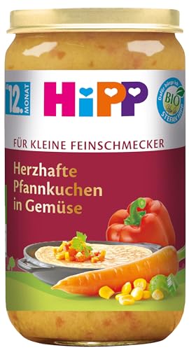 HiPP Bio Für kleine Feinschmecker Menüs Herzhafte Pfannkuchen in Gemüse, 6er Pack (6 x 250 g) von HiPP