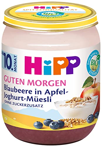 HiPP Bio Guten Morgen Blaubeere in Apfel-Joghurt-Müesli, 6er Pack (6 x 160g) von HiPP