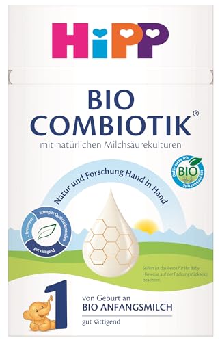 HiPP 1 Bio Combiotik (4 x 600g), Anfangsmilch von Geburt an, mit natürlichen Milchsäurekulturen und milder Bio-Stärke, in bester Bio-Qualität von HiPP