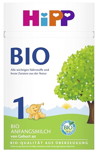 HiPP 1 Bio Anfangsmilch (4 x 600g), von Geburt an, mit milder Bio-Stärke, gut sättigend, in bester Bio-Qualität HiPP 1 Bio Anfangsmilch (4 x 600g), von Geburt an, mit milder Bio-Stärke, gut sättigend, in bester Bio-Qualität von HiPP