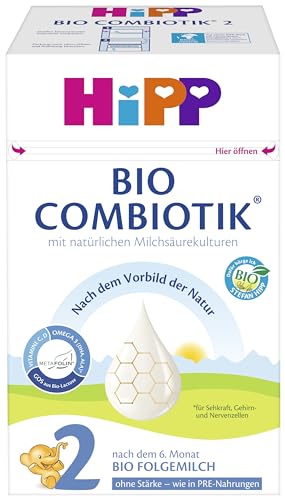 HiPP Bio Milchnahrung 2 BIO Combiotik ohne Stärke, 4er Pack (4 x 600g) von HiPP