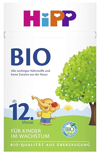 HiPP Bio Kindermilch (4 x 600g), nach 12 Monat, mit Calcium, Eisen, Vitamin C und D, für Kleinkinder im Wachstum, in bester Bio-Qualität von HiPP