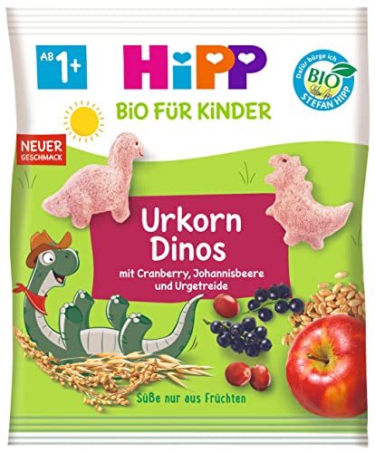 HiPP Bio für Kinder Knabberprodukte Urkorn-Dinos, 9er Pack (9x30g) von HiPP