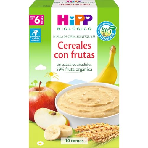 HiPP Biologisch - Vollkornbrei mit Obst - 250 g - Geeignet für Kinder ab 6 Monaten - Laktosefrei, Kuhmilchprotein- und zuckerfrei von HiPP